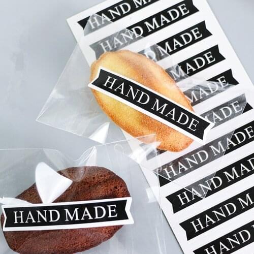 Black Handmade Labels,Sealing Labels,,envelope seals - black gift wrapping sticker 480pcs/lot