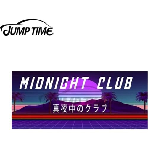 JumpTime 13 x 5.6 cm For Midnight Club Fashion Car Stickers Vinyl Material Decal Occlusion Scratch Personality For JDM SUV RV