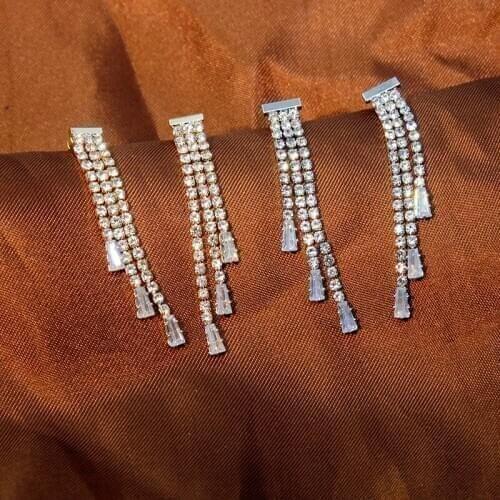 JXCUL new fashion chain gold pendant pendant rhinestone earrings womens simple workplace jewelry wholesale