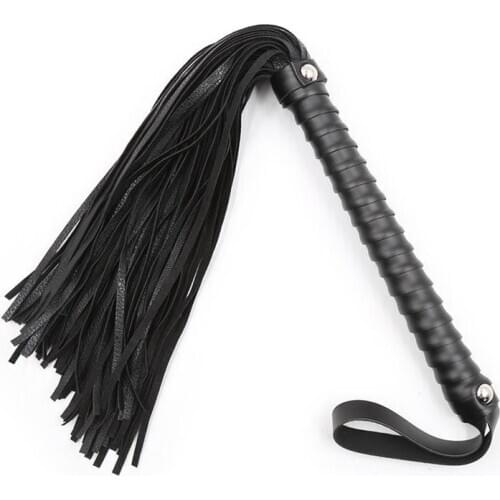 Whips Double Nail Spiral Handle Whips Leather Prop Leather Whip Sex Toys Female Leather Pointer