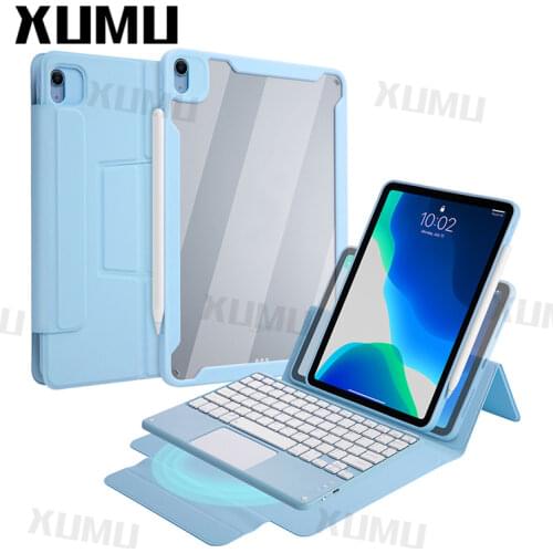 Xumu Magnetic TrackPad keyboard Case For iPad Pro 11 2021 Air 4 10.9 2018 2020 360 Rotation Detachable Flip All-inclusive Cover