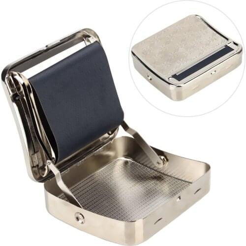 Cigarette Smoking Roller Machine Tobacco Roller Cigarette Case Cigarette Maker Metal Tobacco Rolling Box Manual Tobacco Roller