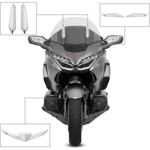 Motorcycle Chrome Rearview Mirror Trim Accents For Honda Goldwing 1800 GL1800 2018-2021 19 20