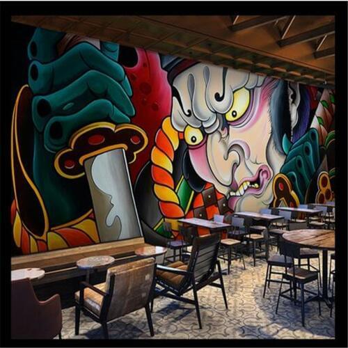 Custom wall mural modern 3d photo mural wallpaper for wall 3d cooking samurai abstract wallpaper home decoration for kitchen