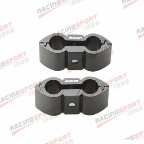 New 2PCS -3AN 3AN AN3 Billet Fuel Black Hose Separator Fitting Adapter Butterfly