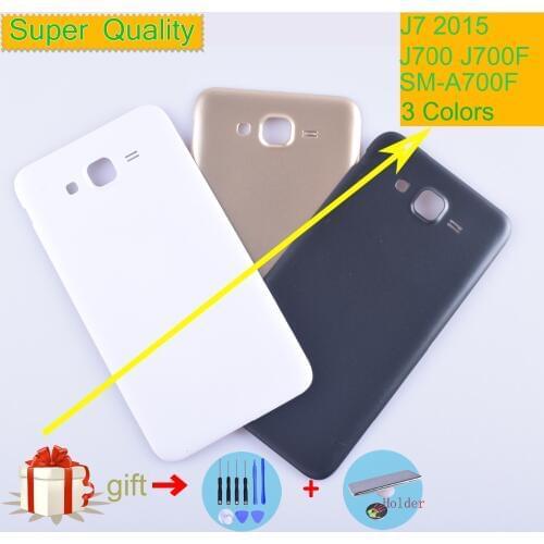 Original For Samsung Galaxy J7 2015 J700 J700F J700H J700M SM-J700F Housing Battery Cover Back Cover Case Rear Door Replacement