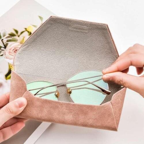 Simple Creative Compression Portable PU Leather Case for Glasses Women Men Solid Sunglasses Eyeglass Storage Case funda gafas