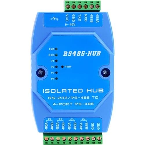 Taidacent RS232 485 To 4 / 8 Port RS485 Opto-Isolated Hub/Splitter/Repeater Photoelectric Isolation RS485 Hub Sub-Sharer 2500V