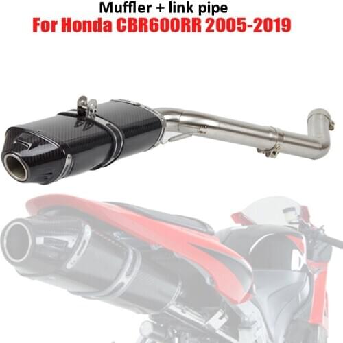 Motorcycle Slip on CBR600RR Exhaust System Muffler Escape Modified Connect Link Tube Pipe for Honda CBR600RR 2005-2019
