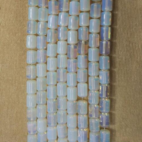 2017 Fashion good quality opal stone Cylinder Beads 10x14mm for necklace Bracelet charm Making Wholesale 50pcs/lot free shipping