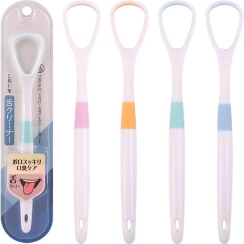 1PC Useful Tongue Scraper Food Grade Plasctic Oral Tongue Cleaner Medical Mouth Brush Reusable Fresh Breath Maker