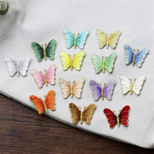 10pcs/bag Embroidered Butterfly Patch for Clothes DIY Applique for Jeans Summer Clothes Accessories Fashion Iron On Patches