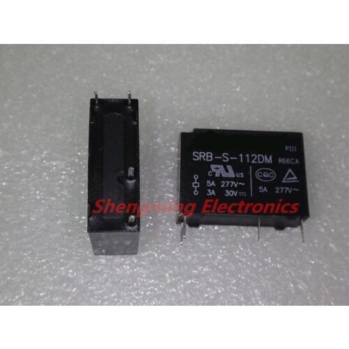 10pcs 4pins SRB-S-112DM SRB-S-124DM 12V 24V 5A 277VAC 30VDC Relay