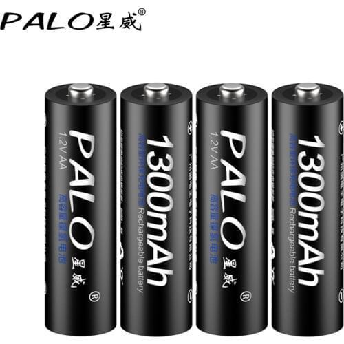 4Pcs/lots Rechargeable Battery AA 2A battery aa1300mAh 1.2v NIMH Pre-charged Bateria Rechargeable Baterias Batteries For Camera