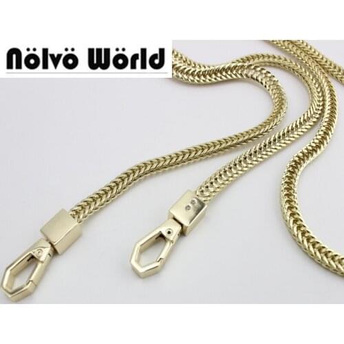 5pcs 115mX7mm Light Gold Silver Serried chain replacement Top Quality purse strap bag accessories