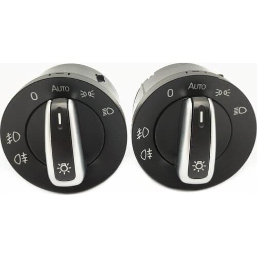 5ND941431B Auto Chrome Headlight Switch Fog Lamp Switch Control For Golf MK5 MK6 GTI Mk5 Mk6 Jetta 5 6 Passat B6 Touran Tiguan