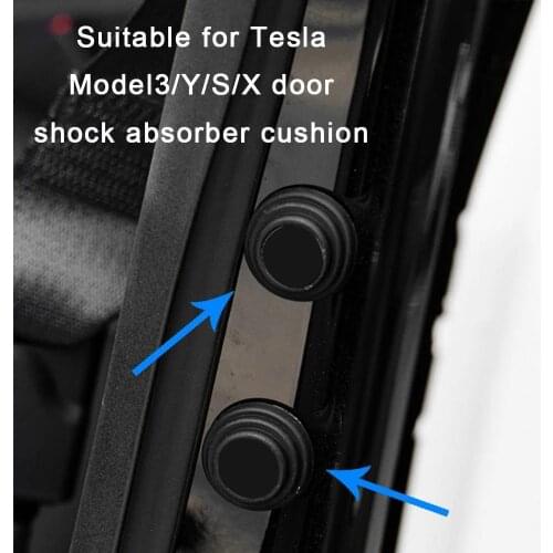 Anti-Vibration Gasket For Door Silica Gel Cushion Car Beauty Styling Maintenance Accessories for Tesla Model 3 Model Y / S / X