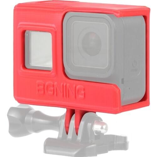 BGNING 3D Printed TPU Material Frame Case Border Protective Cover Housing Mount Base with Bayonet for Gopro8 Action Camera