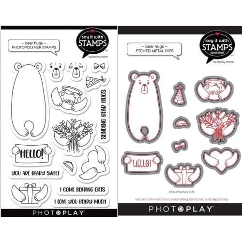 CH 2021 New Arrival Bear Stamps and Cutting Dies Metal Cutting Dies and stamp DIY Scrapbooking Card Stencil Paper Craft Handmade