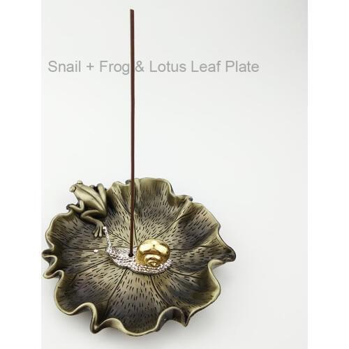 Copper Alloy Decorative Statue Inscription Incense Holder/Burner/Plate Sets