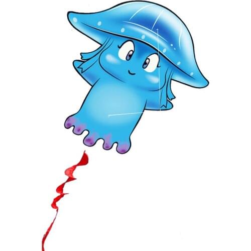 Cartoon Little Blue Boy Single Kite Flying for Children Kids Outdoor Toys Beach Park Playing With Handle And Line