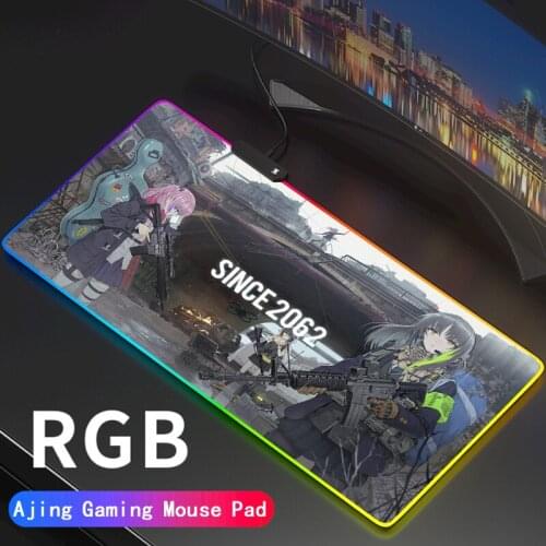 Girls Frontline Gaming RGB Large Mouse Pad Gamer Big Mice Mat Computer Mousepad Led Backlight Keyboard Desk Carpet