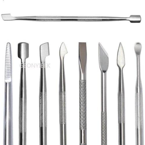 1pcs Double-ended Stainless Steel Cuticle Pusher Dead Skin Push Remover For Pedicure Manicure Nail Art Cleaner Care Tool