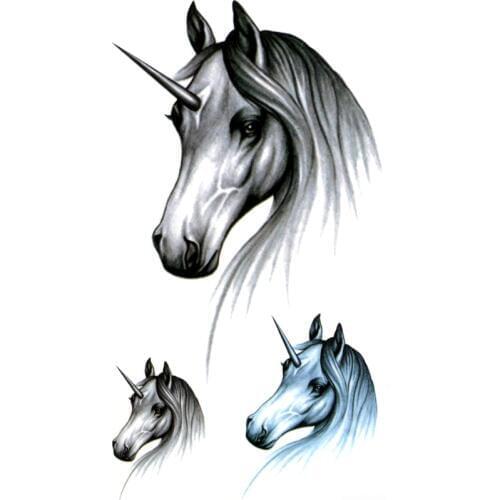 Unicorn Waterproof Temporary Tattoos Men Maquiagem Beauty Horse Temporary tatoo Sticker Tatouage temporaire adesivos