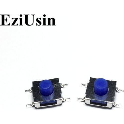EziUsin 100pcs 6*6*5 Blue Head Micro Switch Touch Button Digital Electrical Maintenance Interrupteur PCB Keyboard For Arduino