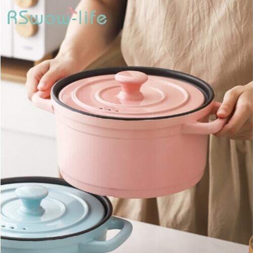 3L Casserole Soup Stew Pot Ceramic High-temperature Open Flame Household Soup Pot Ceramic Cooking Pot For Kitchen Supplies