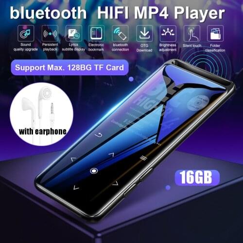 16GB bluetooth MP3 Player Earphones HiFi fm Radio mini USB mp3 Sports MP 4 HiFi Portable Music Players Voice Recording Recorder