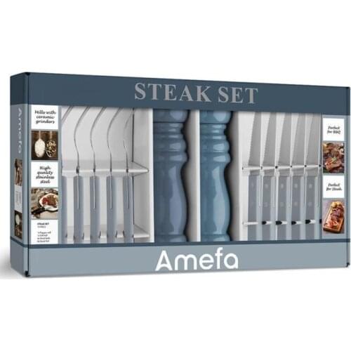 Star Decor 14 Piece set Fork Spoon Knife and Mill Set