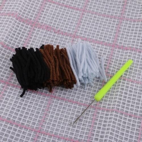 Multi-styles Latch Hook Kit Crochet Embroidery Kit for Cushion Carpet Rug Making