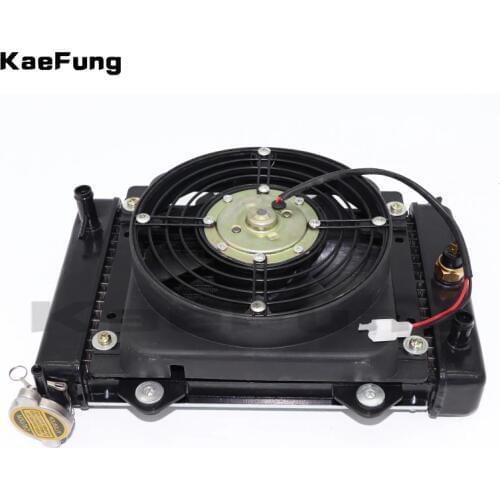 Motorcyel parts engine Water cooled cooling cooler Radiator & 12v FAN FOR 150cc 200cc 250cc moto Quad 4x4 ATV UTV