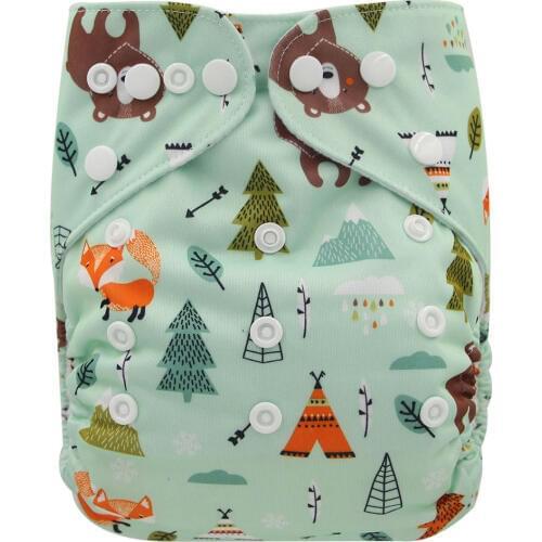 Baby Diapers Couches Lavables Adjustable Reusable Nappies Fralda Patterns Printed Waterproof Newborn Diaper Cover Cloth Diaper