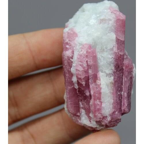 48g Natural Brazil pink tourmaline mineral crystal specimens stones and crystals quartz crystals