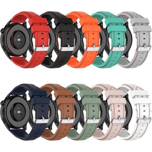 22mm Silicone Band for Samsung Galaxy Watch 3 45mm/huawei watch GT2 46mm/Gear S3 Watchband Bracelet Strap for Amazfit GTR 47mm