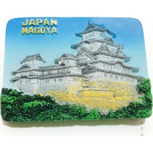 World Travel Tourism Souvenirs Nagoya, Japan Fridge Magnets 3D Resin Handmade Magnetic Refrigerator Sticker Home Decoration