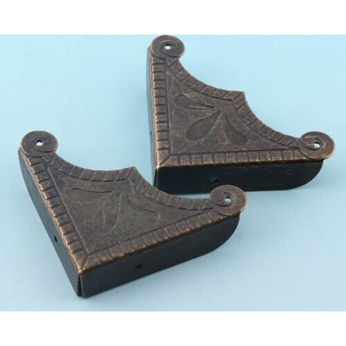 Corner protectors Antique bronze Vintage look brass corner decorative protector Jewelry Box Protection corner bracket