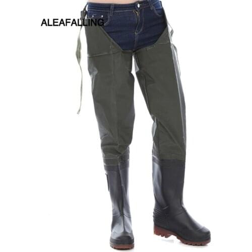 Waterproof pants thickened boots fishing knee-high water shoes rice transplanting water pants under the paddy field 39-45