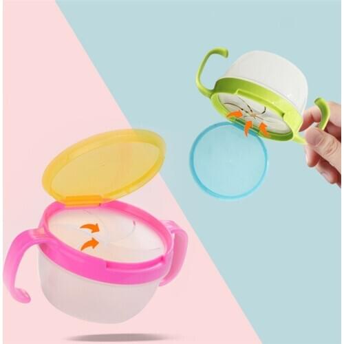 Infant Toddler 360 Rotate Spill-Proof Bowl Dishes Tableware Baby Snack Bowl Food Container Feeding Dishes Spoon Feeding Bowl