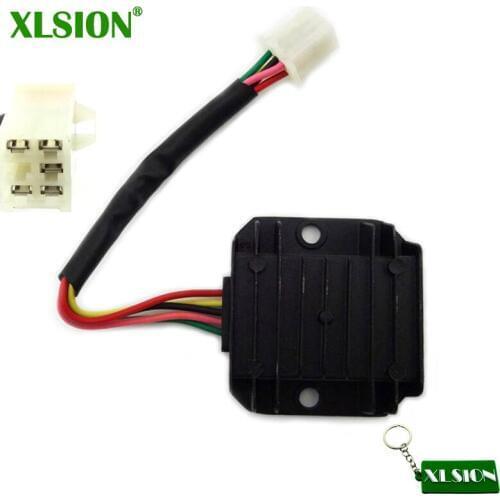 XLSION 5 Wires Voltage Regulator Rectifier For GY6 50cc 125cc 150cc ATV Quad Moped Scooter