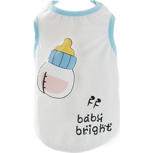 Dog Cartoon Bottle Printing Vest Pet Summer Clothes For Small Dogs Cats Puppy Costume Suit Chihuahua Frence Bulldog Ropa Perro