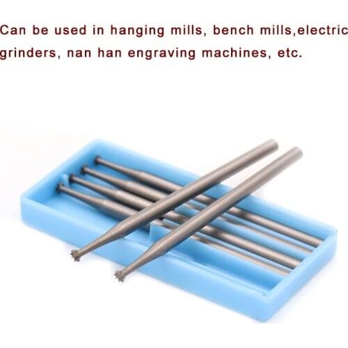 2.35mm 1/6pcs Tungsten Steel Engraving Knife End Mill Woodworking Router Bit Wood Milling Cutter For Carvings Olive Kernel Amber