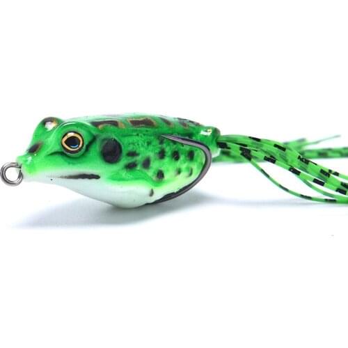 1PCS 4.5cm 6g Soft Frog Lure Fishing Lures Japan Double Hooks Top Water Plastic Ray Frog Artificial Soft Bait Fishing Tackle