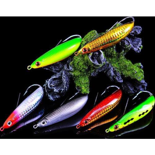 1PCS Single Hook Minnow Spoon Baits 8.5cm/19.7g Freshwater Saltwater Crankbait Hard Bait Wobblers Ice Fishing Lure Fishing Gear