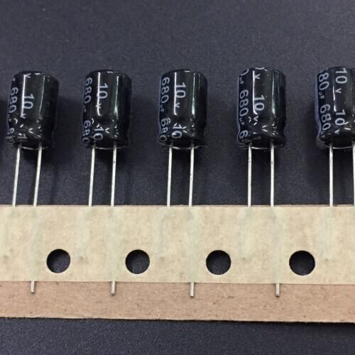 10pcs/100pcs 680uF 10V EFC 8x11.5mm High Quality 10V 680uF Aluminum Electrolytic capacitors