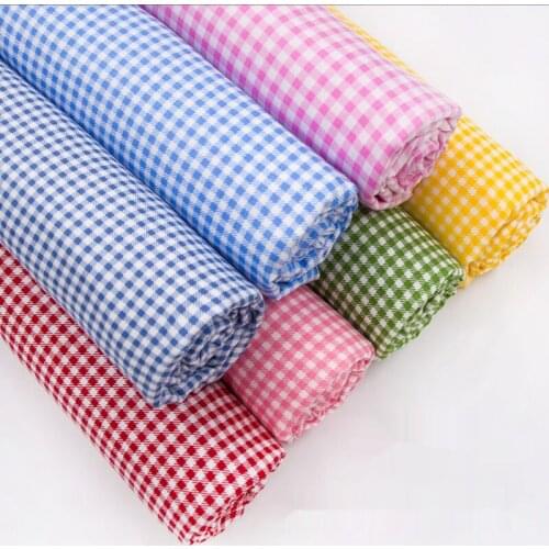 100%cotton Plaid Shirt Skirt Sewing Fabric Tablecloths Curtain Home Decoration Material By Meter DIY Patchwork Cloth