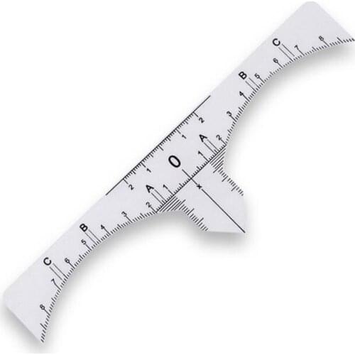 100PCS Disposable Eyebrow Ruler Sticker Adhesive Microblading Ruler Guide For Semi Permanent Makeup Eyebrows