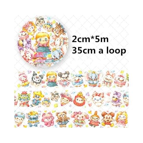2cm wide Kawaii Baby doll decoration washi Tape DIY planner Diary scrapbooking masking tape Escolar
